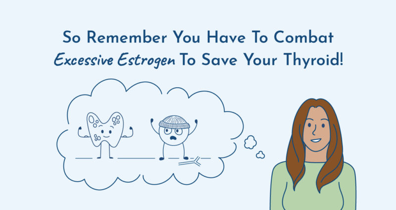 Infographic showing corrected estrogen to boost thyroid.